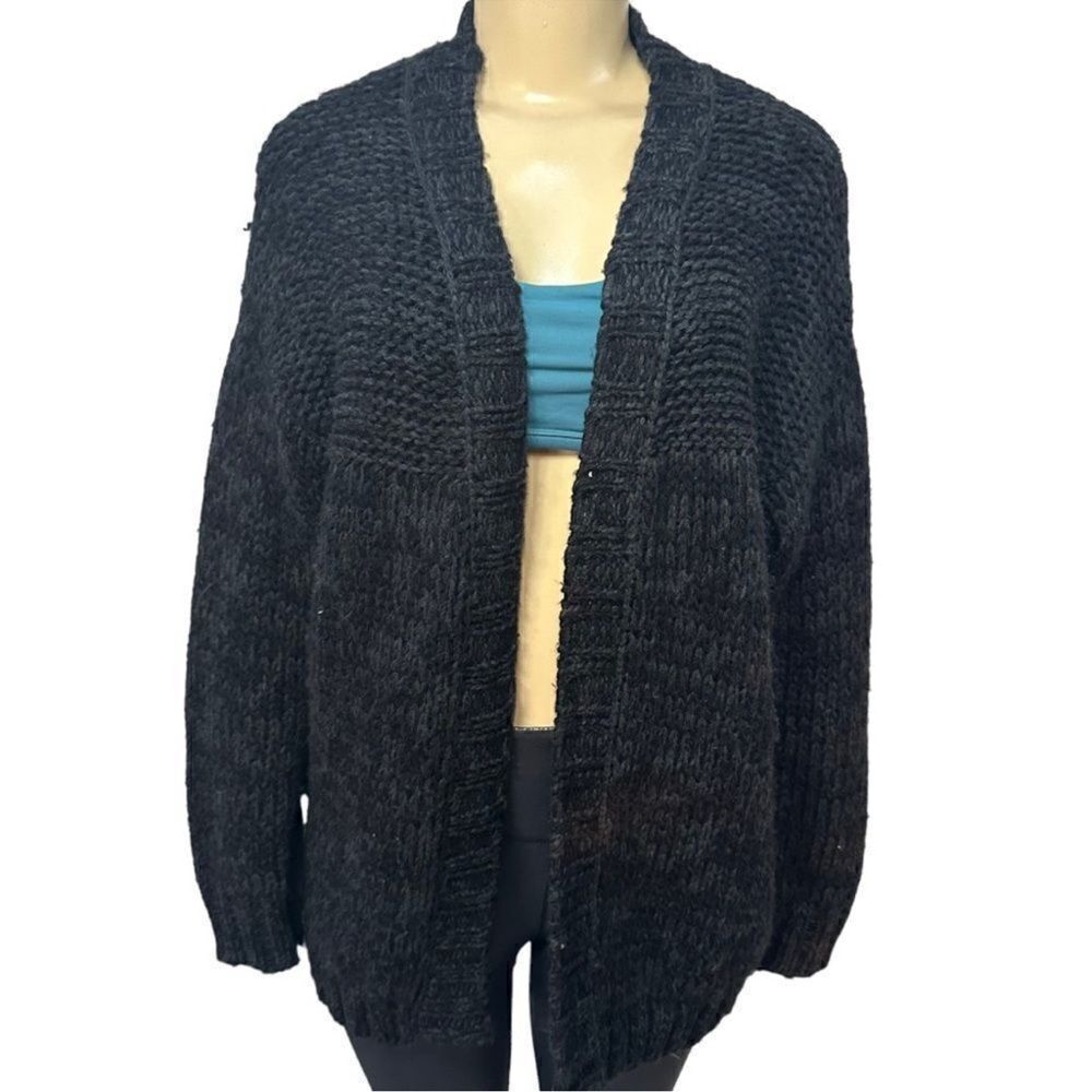 ANTHROPOLOGIE RUE STIIC KNITTED CARDIGAN FRINGE SWEATER small